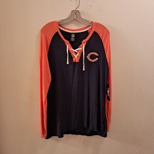 NFL Team Apparel Cubs Athletic Sports Fans Orange Black Team NEW Women's XL